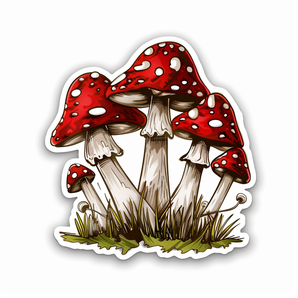 Mushrooms Vinyl Decal Sticker for Car, Laptop, Tumbler and more # F06812