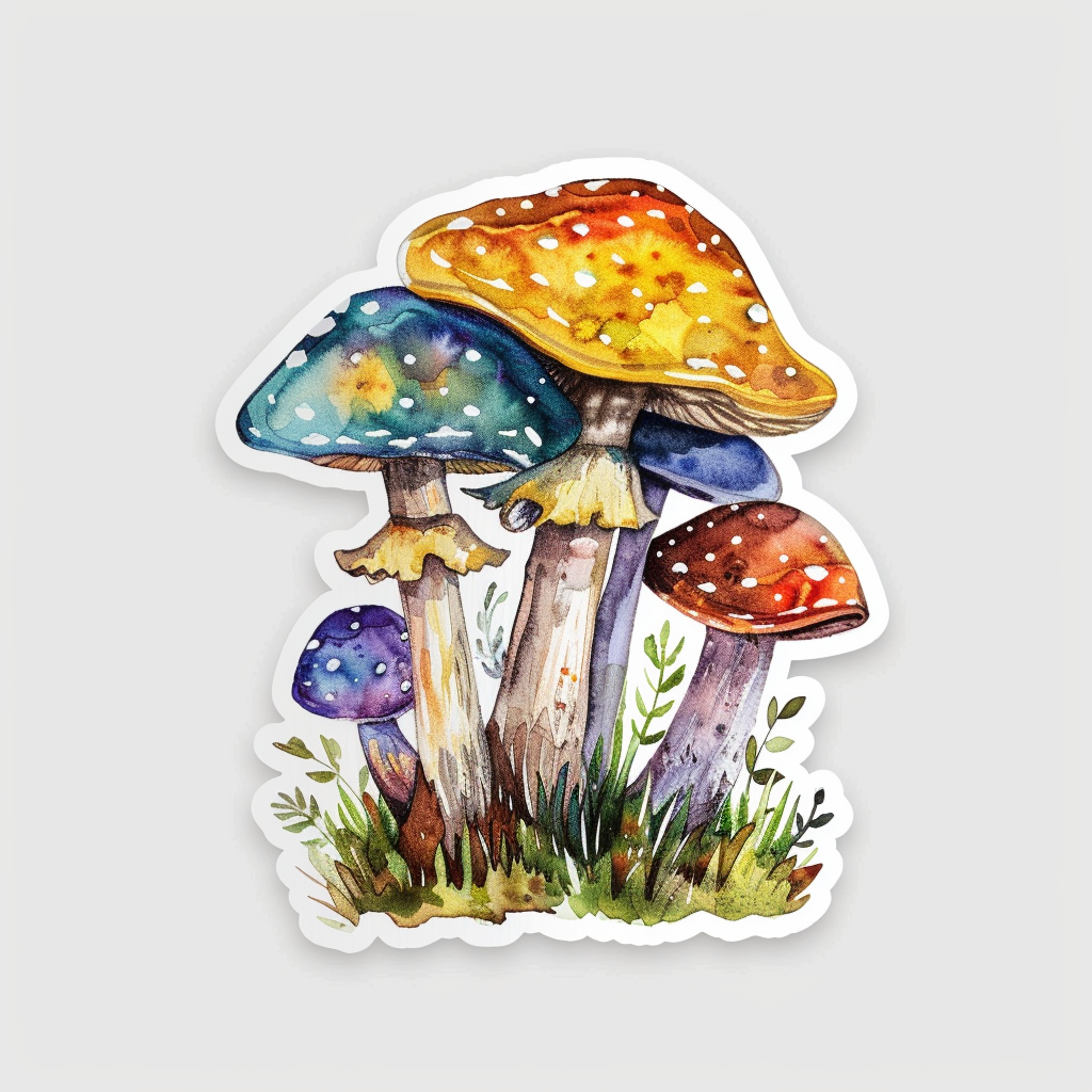 Mushrooms Vinyl Decal Sticker for Car, Laptop, Tumbler and more # F06832