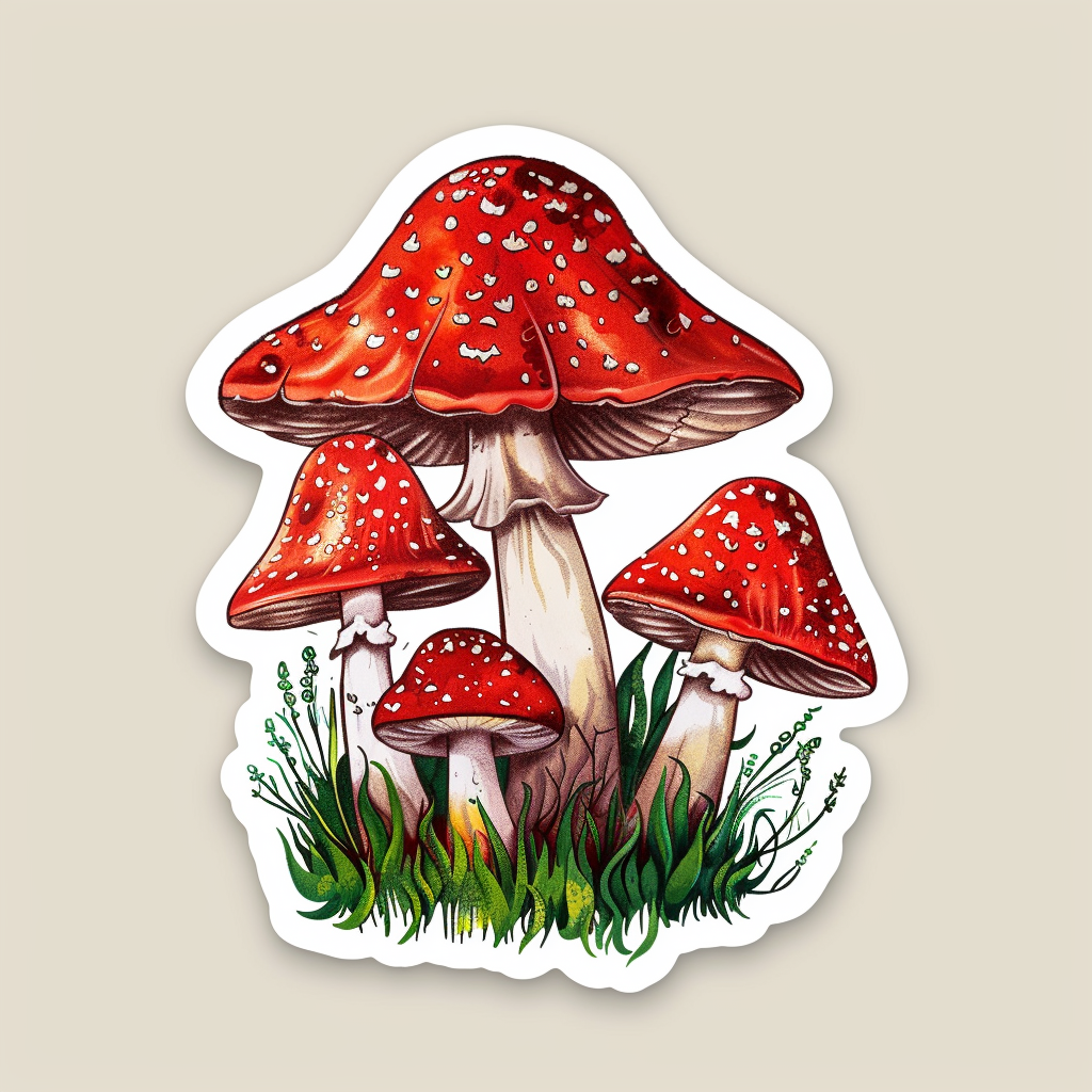Mushrooms Vinyl Decal Sticker for Car, Laptop, Tumbler and more # F06926
