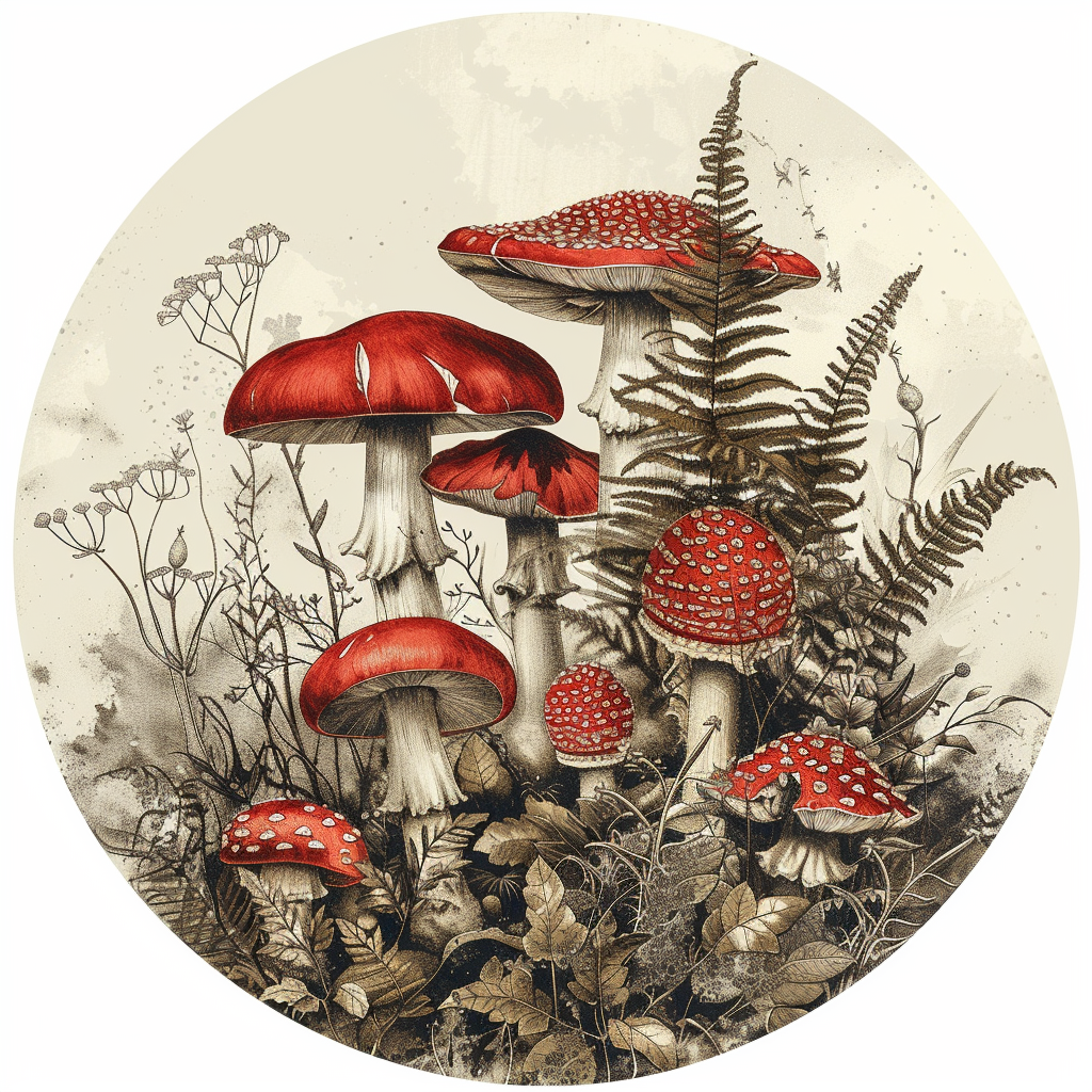 Mushrooms Vinyl Decal Sticker for Car, Laptop, Tumbler and more # F06934