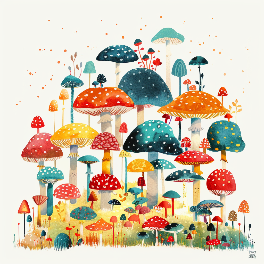 Mushrooms Vinyl Decal Sticker for Car, Laptop, Tumbler and more # F06913