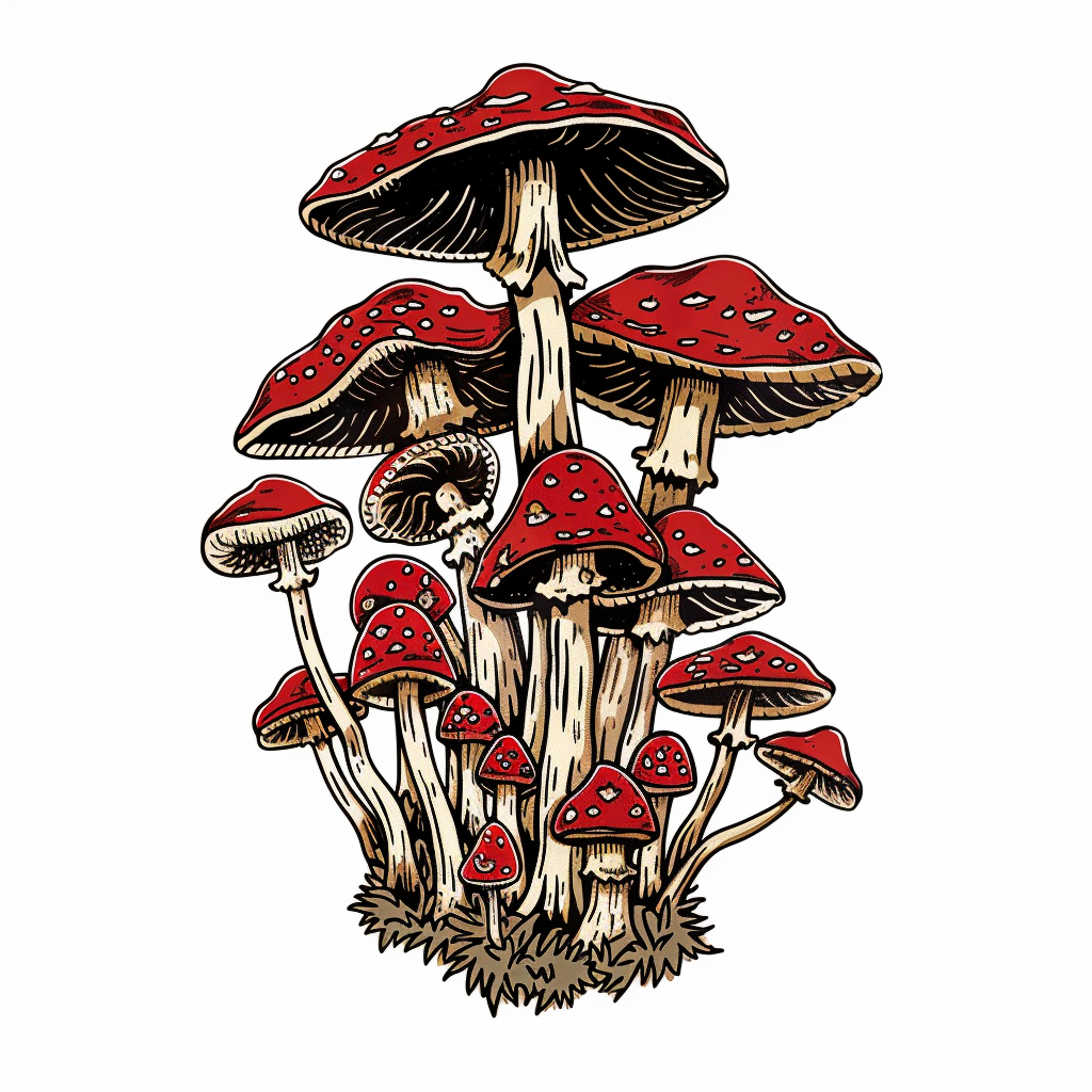 Mushrooms Vinyl Decal Sticker for Car, Laptop, Tumbler and more # F06824