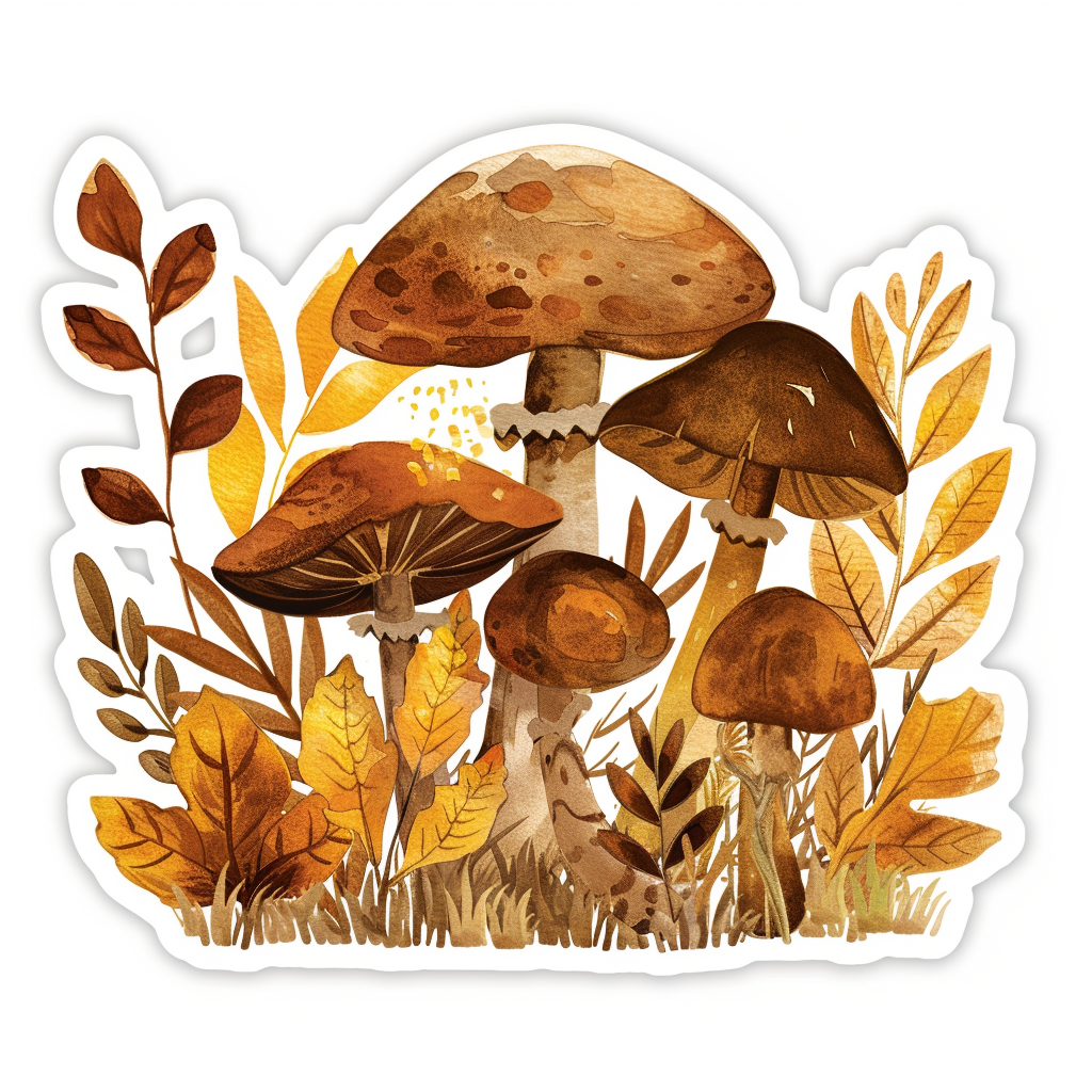 Mushrooms Vinyl Decal Sticker for Car, Laptop, Tumbler and more # F06802