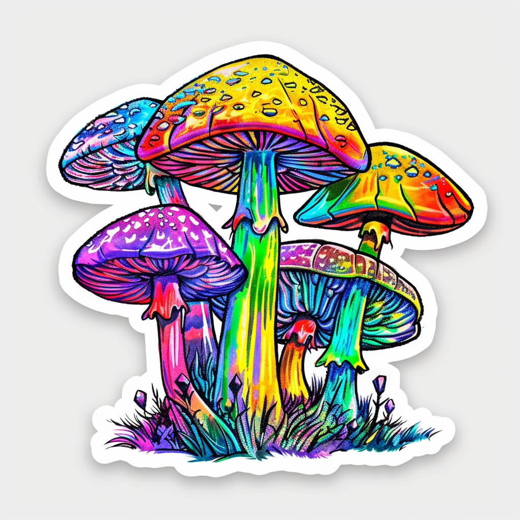 Mushrooms Vinyl Decal Sticker for Car, Laptop, Tumbler and more # F06908