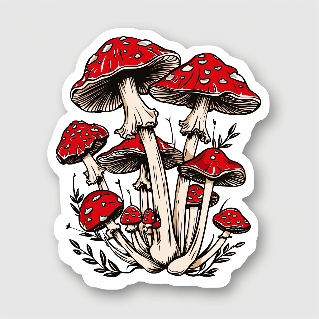 Mushrooms Vinyl Decal Sticker for Car, Laptop, Tumbler and more # F06816
