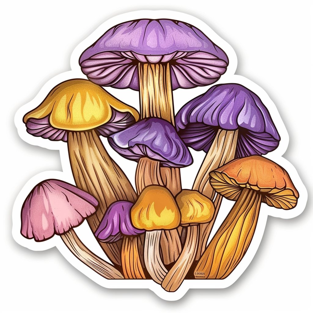 Mushrooms Vinyl Decal Sticker for Car, Laptop, Tumbler and more # F06795