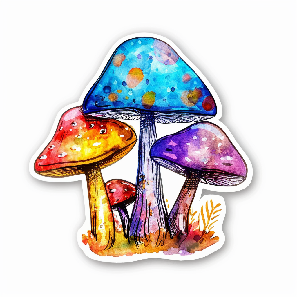 Mushrooms Vinyl Decal Sticker for Car, Laptop, Tumbler and more # F06810