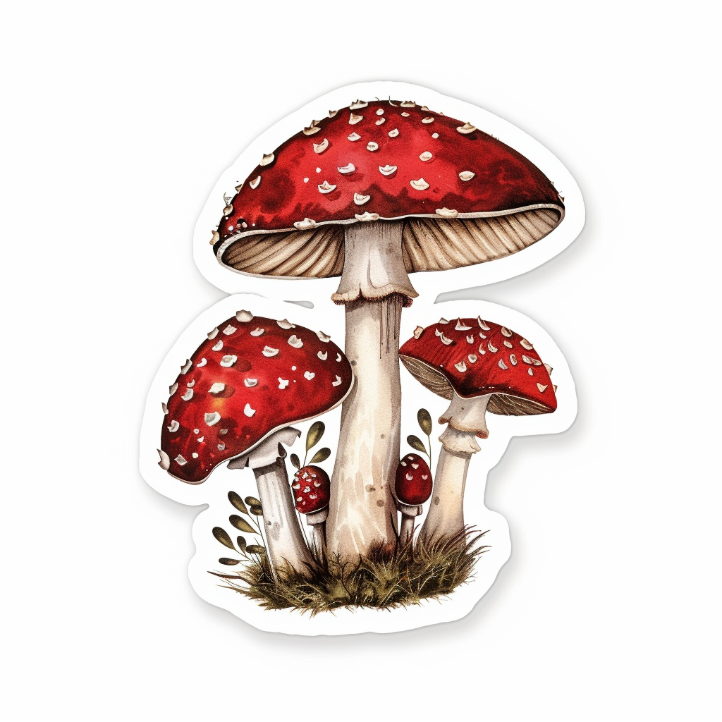 Mushrooms Vinyl Decal Sticker for Car, Laptop, Tumbler and more # F06969