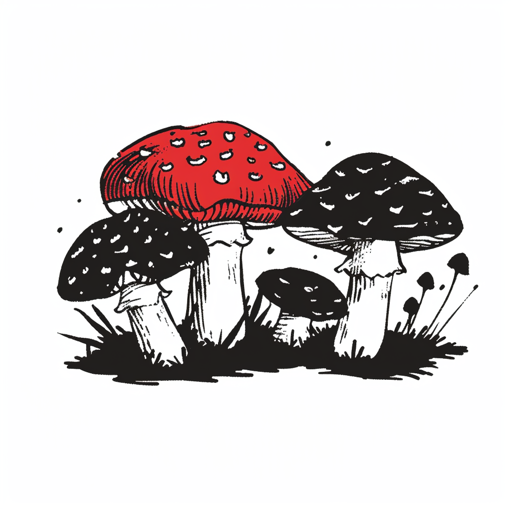 Mushrooms Vinyl Decal Sticker for Car, Laptop, Tumbler and more # F06981