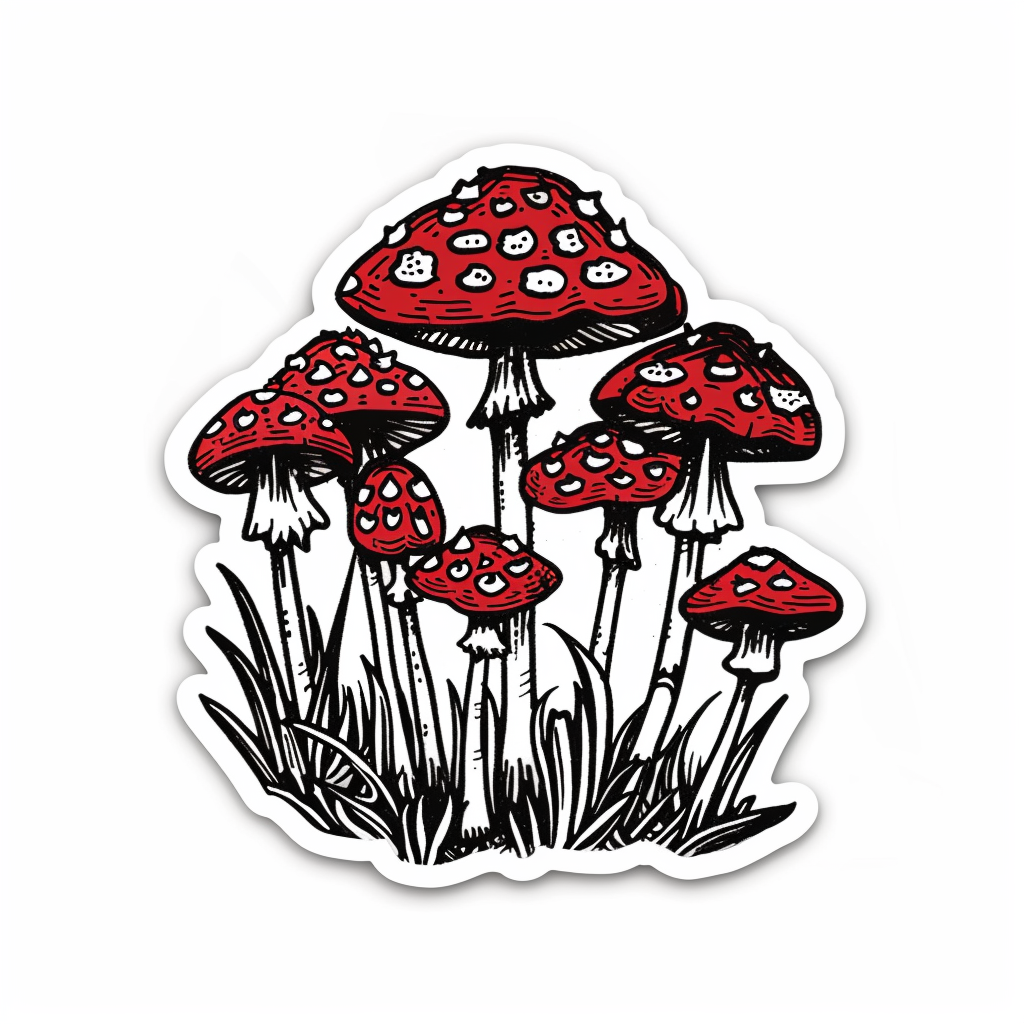 Mushrooms Vinyl Decal Sticker for Car, Laptop, Tumbler and more # F06820