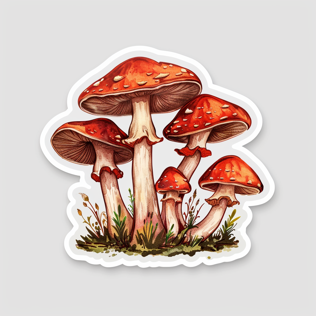 Mushrooms Vinyl Decal Sticker for Car, Laptop, Tumbler and more # F06889