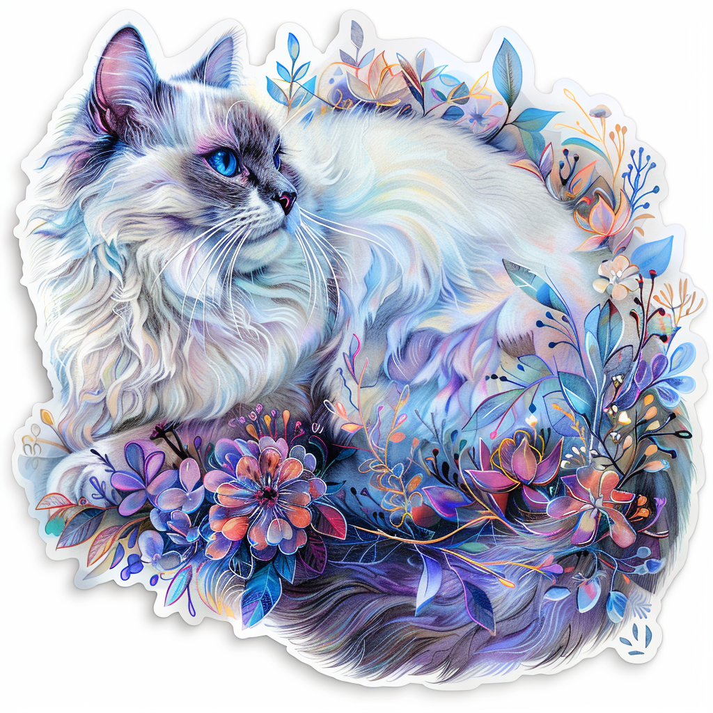 Ragdoll Cat Vinyl Decal Sticker for Car, Laptop, Tumbler and more # F06764