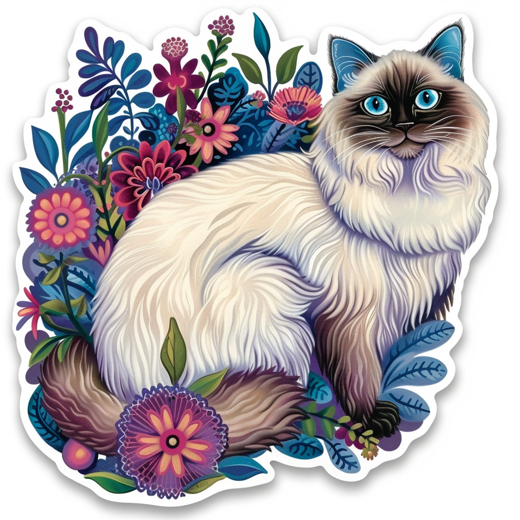 Ragdoll Cat Vinyl Decal Sticker for Car, Laptop, Tumbler and more # F06763