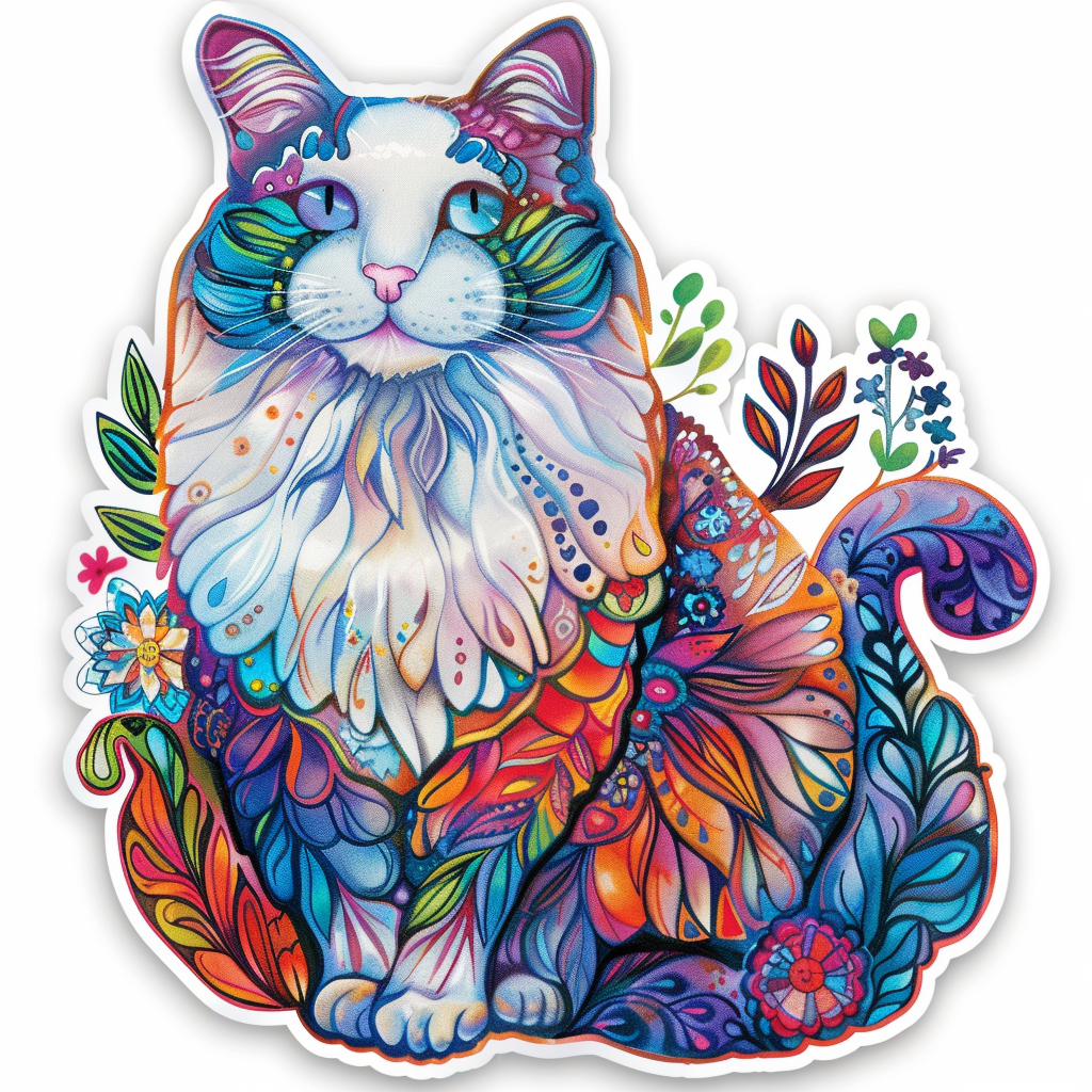 Ragdoll Cat Vinyl Decal Sticker for Car, Laptop, Tumbler and more # F06780