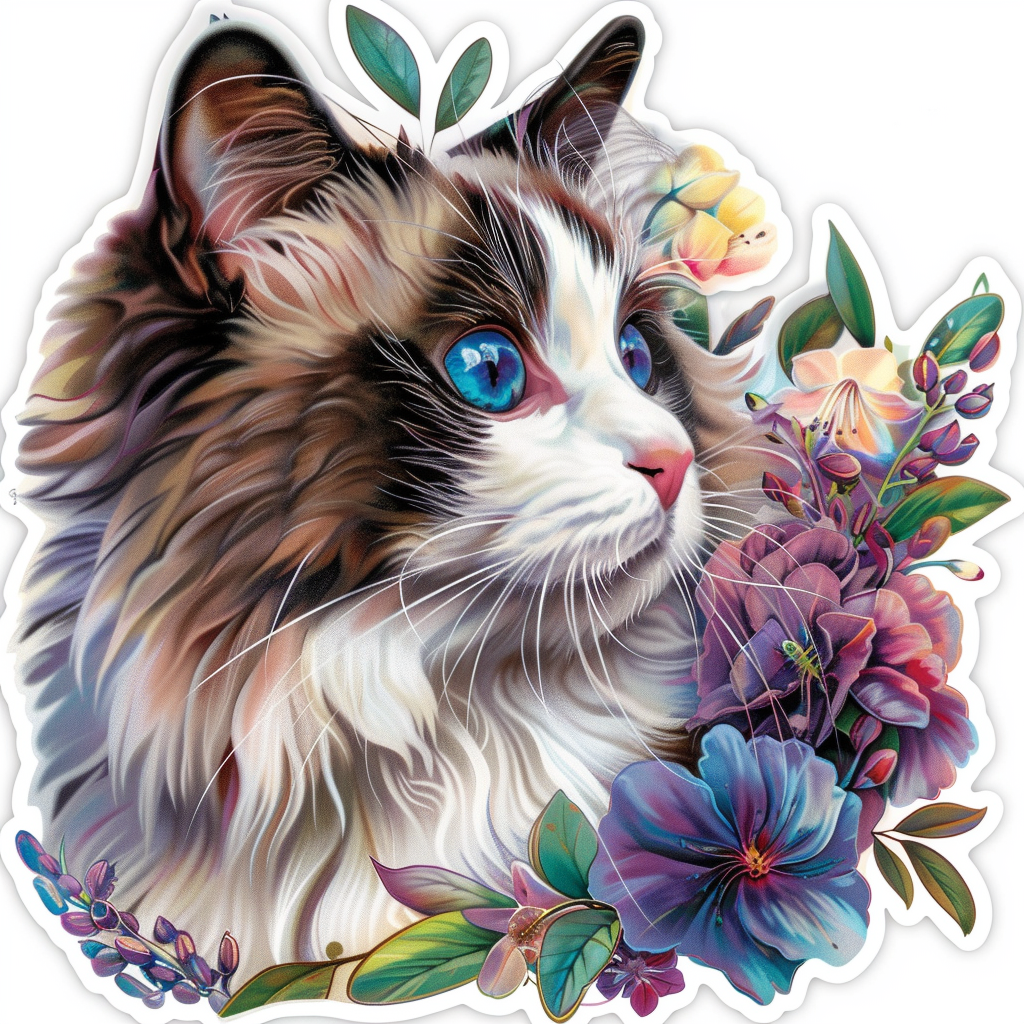 Ragdoll Cat Vinyl Decal Sticker for Car, Laptop, Tumbler and more # F06772