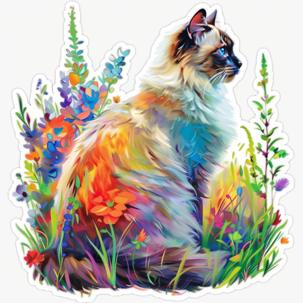 Ragdoll Cat Vinyl Decal Sticker for Car, Laptop, Tumbler and more # F06769