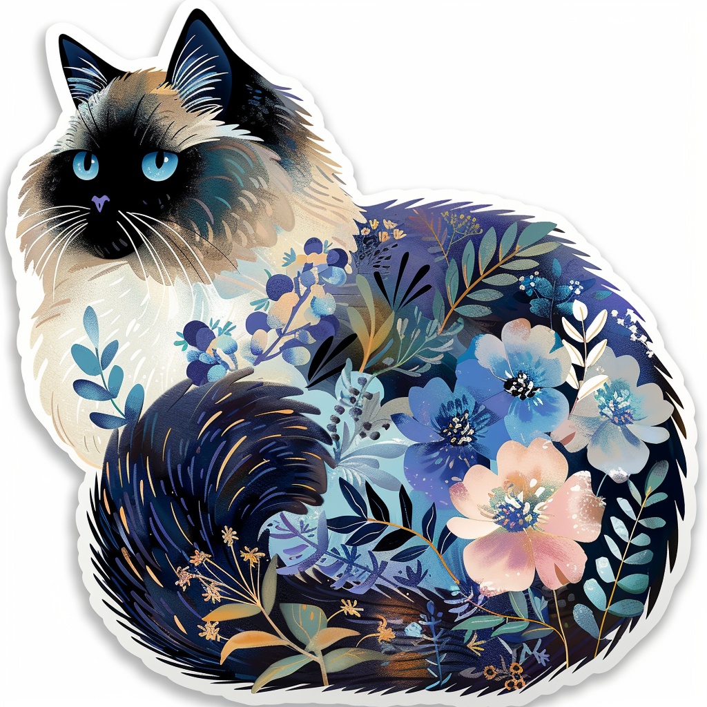 Ragdoll Cat Vinyl Decal Sticker for Car, Laptop, Tumbler and more # F06757
