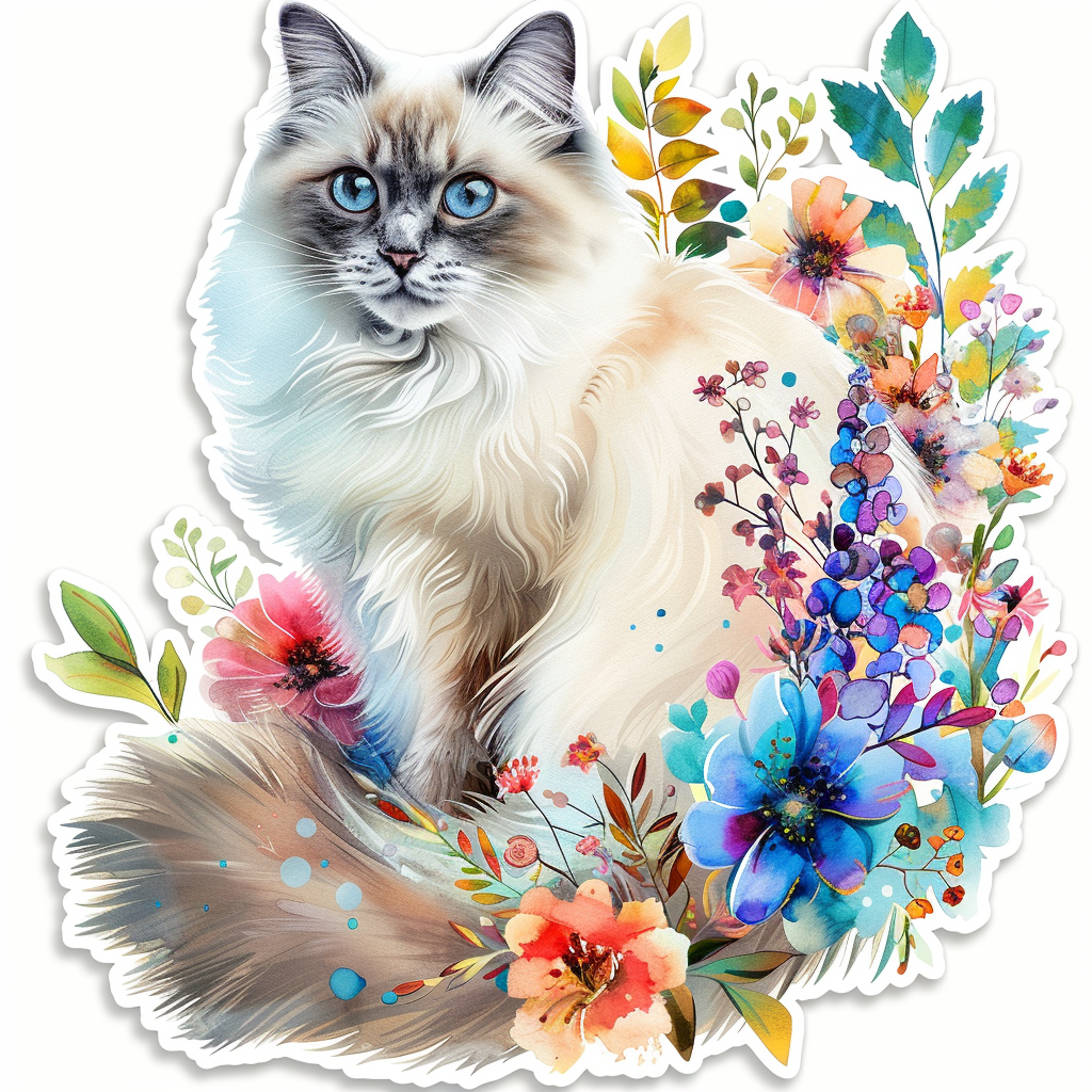 Ragdoll Cat Vinyl Decal Sticker for Car, Laptop, Tumbler and more # F06755