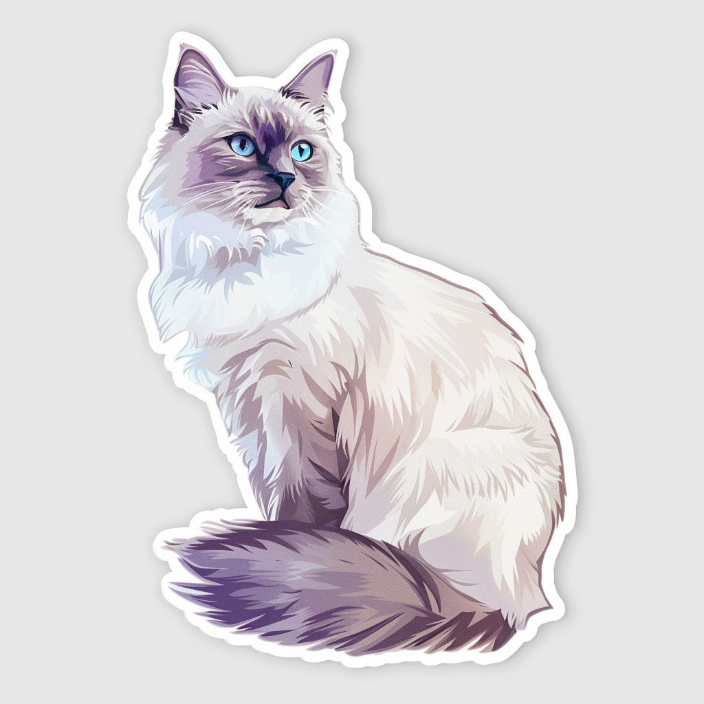 Ragdoll cat Vinyl Decal Sticker for Car, Laptop, Tumbler and more # F06747
