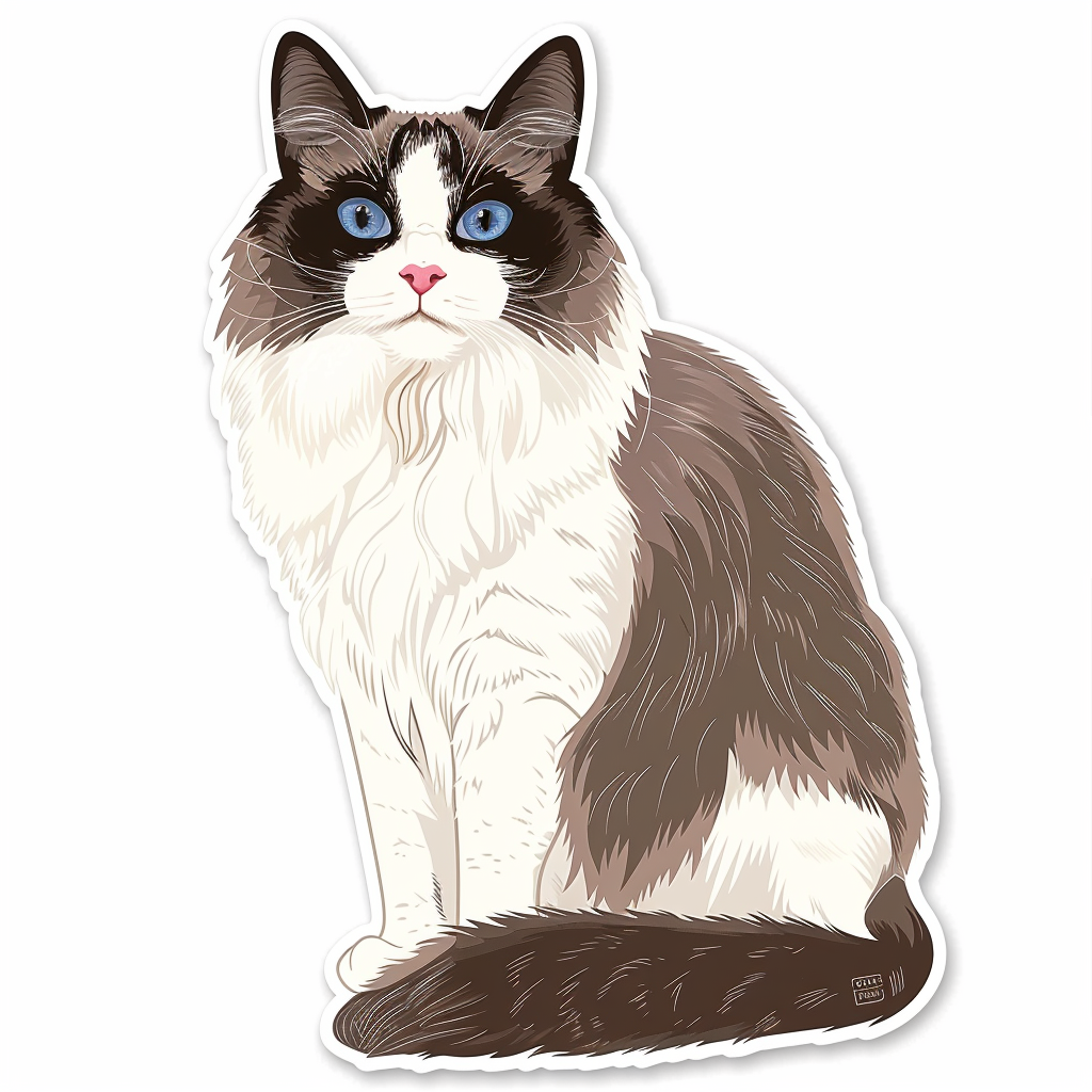 Ragdoll cat Vinyl Decal Sticker for Car, Laptop, Tumbler and more # F06744