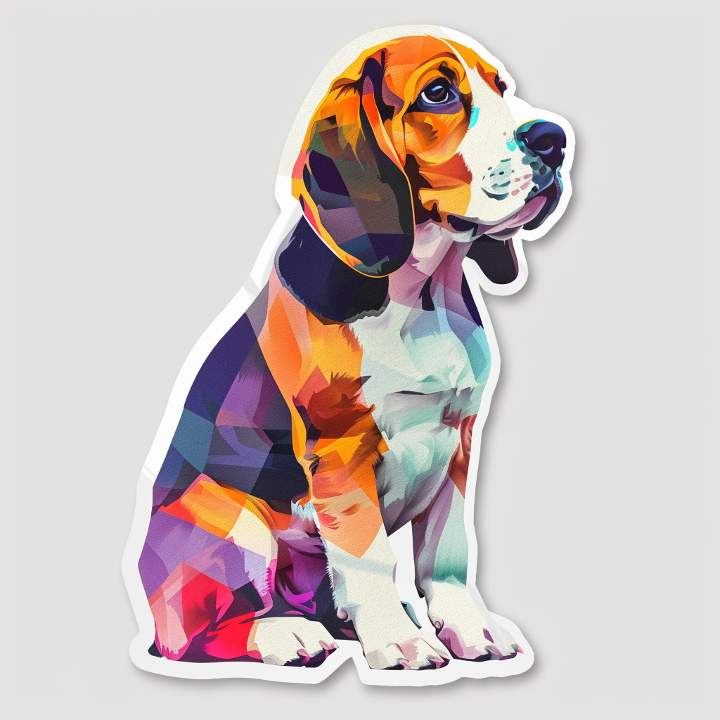 Beagle Dog Vinyl Decal Sticker for Car, Laptop, Tumbler and more # F06703