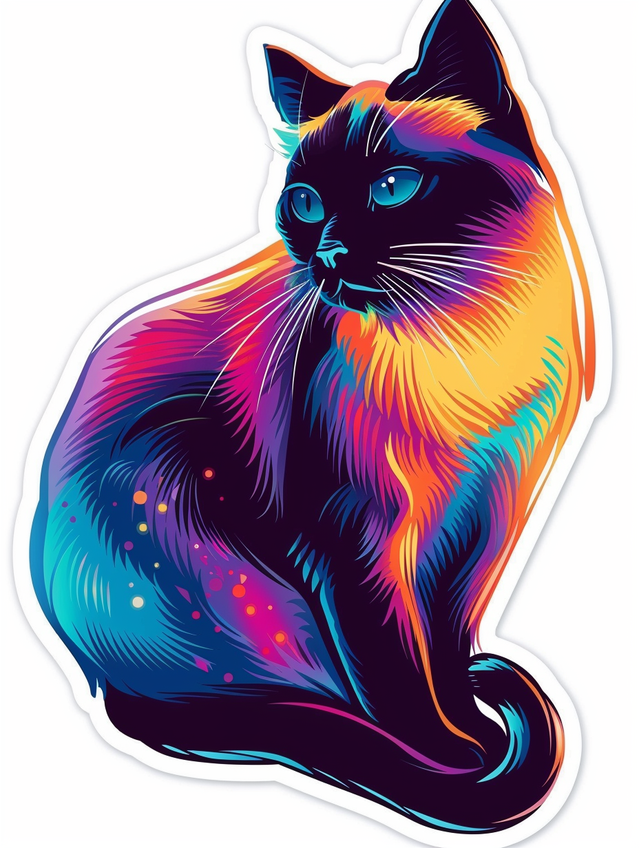 Birman cat Vinyl Decal Sticker for Car, Laptop, Tumbler and more # F07102