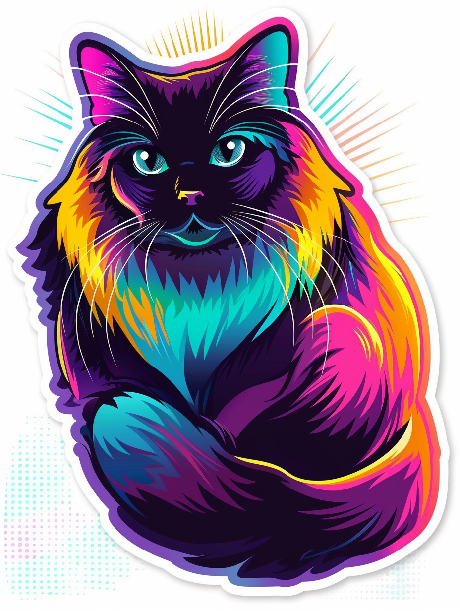 Birman cat Vinyl Decal Sticker for Car, Laptop, Tumbler and more # F07101