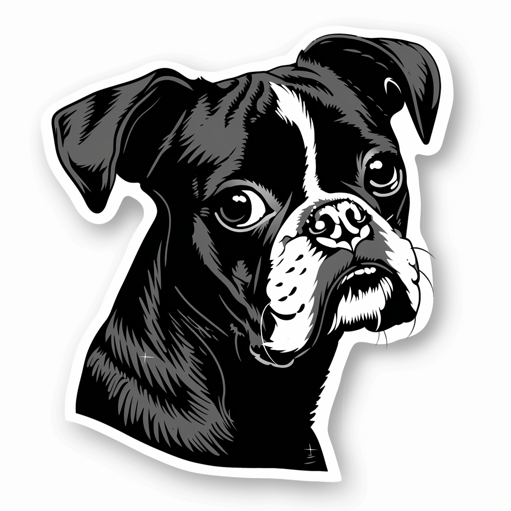 Boxer Dog Vinyl Decal Sticker for Car, Laptop, Tumbler and more # F06699