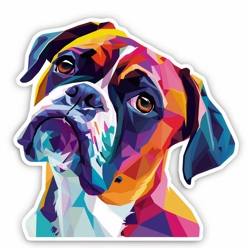 Boxer Dog Vinyl Decal Sticker for Car, Laptop, Tumbler and more # F06993
