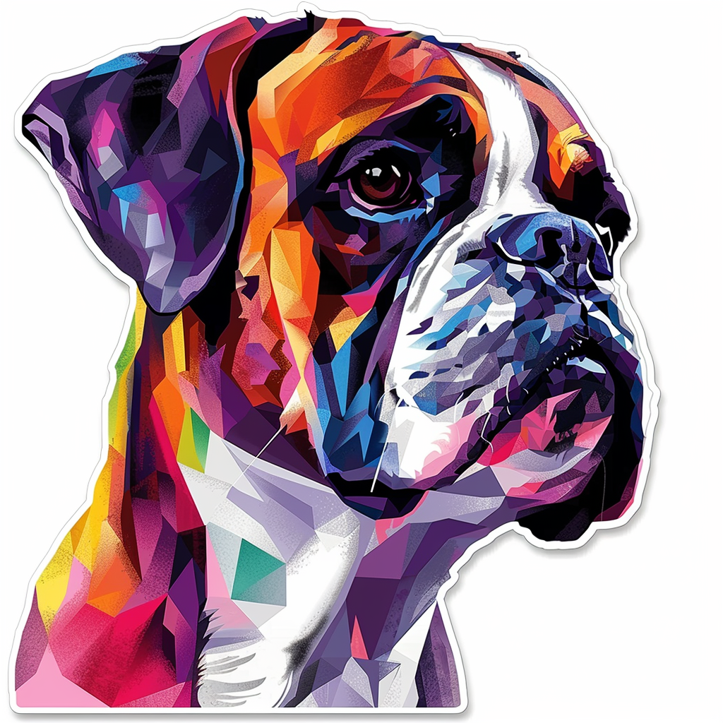 Boxer Dog Vinyl Decal Sticker for Car, Laptop, Tumbler and more # F06872