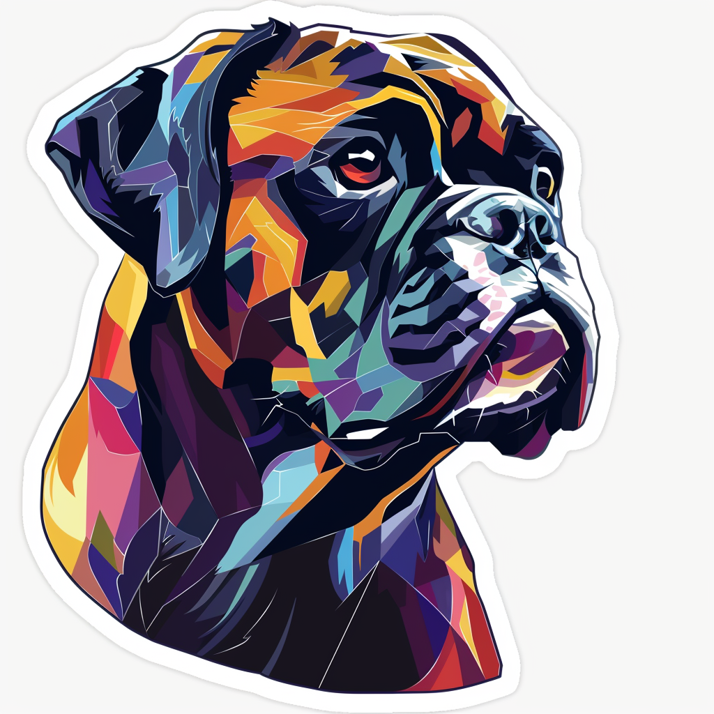 Boxer Dog Vinyl Decal Sticker for Car, Laptop, Tumbler and more # F06878