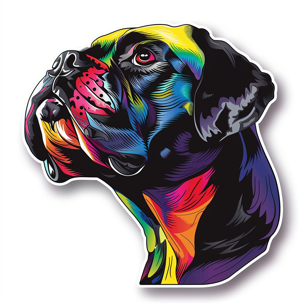 Boxer Dog Vinyl Decal Sticker for Car, Laptop, Tumbler and more # F06871