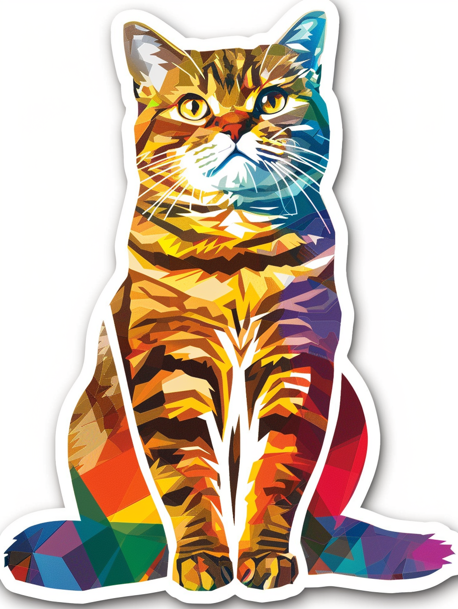 British Shorthair cat Vinyl Decal Sticker for Car, Laptop, Tumbler and more # F07099