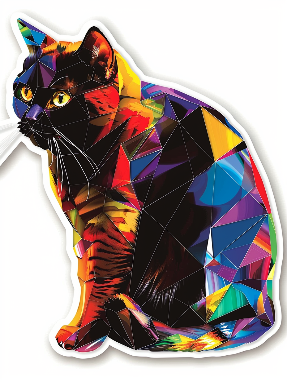 British Shorthair cat Vinyl Decal Sticker for Car, Laptop, Tumbler and more # F07097