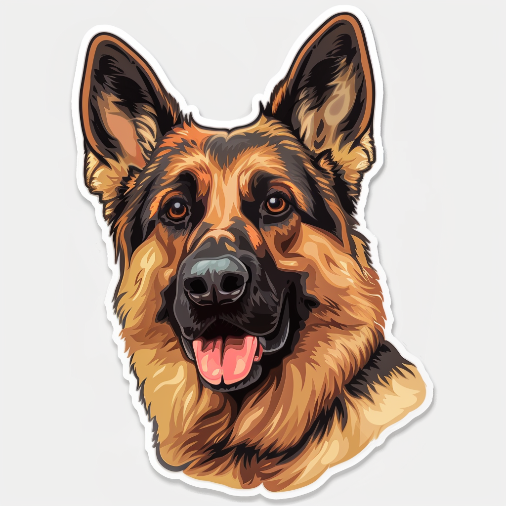 German Shepherd Dog Vinyl Decal Sticker for Car, Laptop, Tumbler and more # F06732