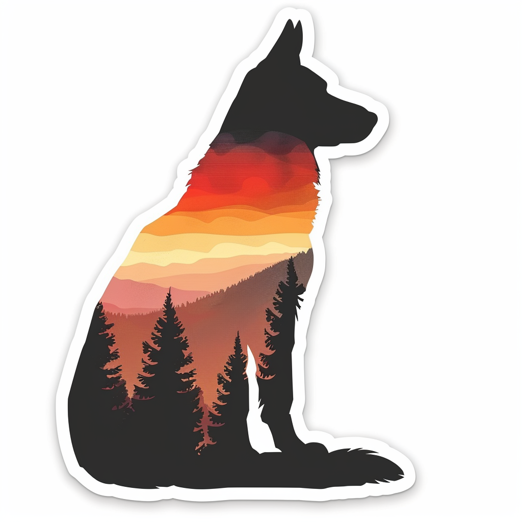 German Shepherd Dog Vinyl Decal Sticker for Car, Laptop, Tumbler and more # F06986