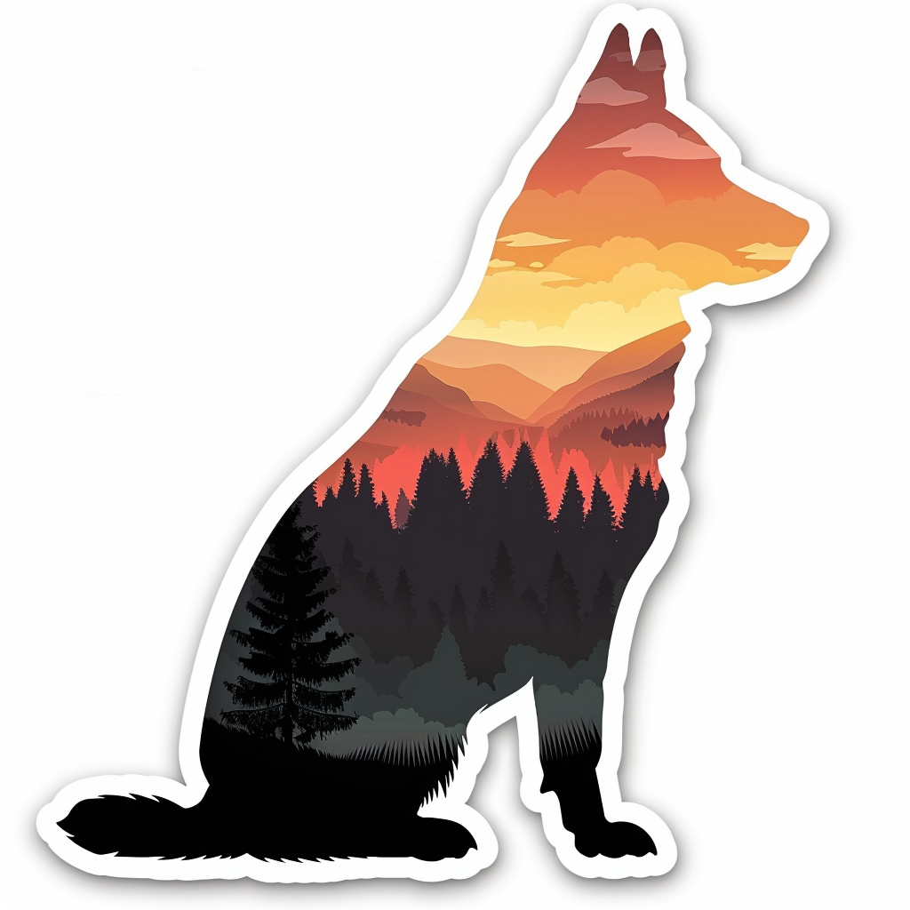 German Shepherd Dog Vinyl Decal Sticker for Car, Laptop, Tumbler and more # F06984
