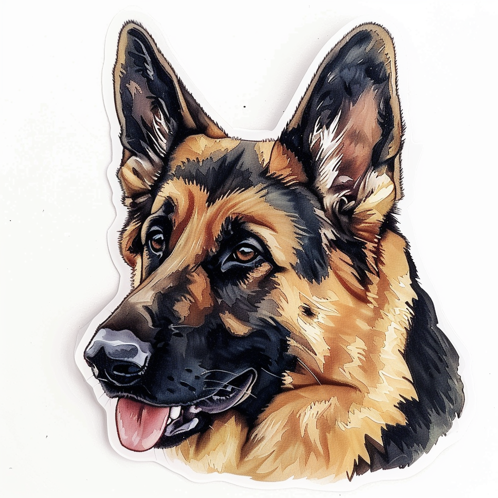 German Shepherd Dog Vinyl Decal Sticker for Car, Laptop, Tumbler and more # F06836