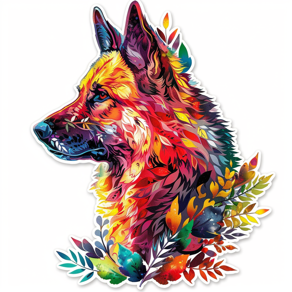 German Shepherd Dog Vinyl Decal Sticker for Car, Laptop, Tumbler and more # F07030