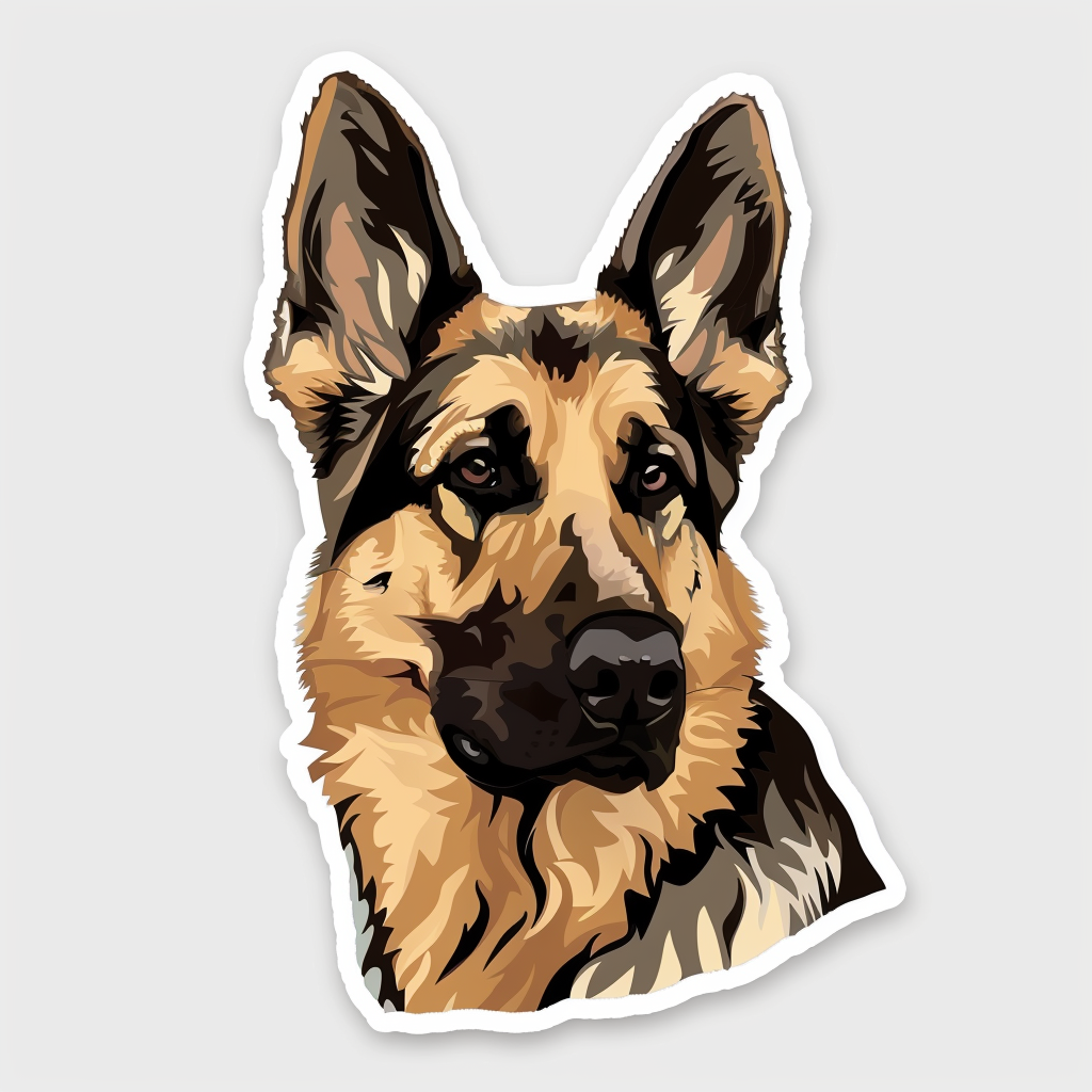 German Shepherd Dog Vinyl Decal Sticker for Car, Laptop, Tumbler and more # F06731