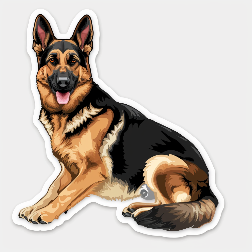 German Shepherd Dog Vinyl Decal Sticker for Car, Laptop, Tumbler and more # F06729