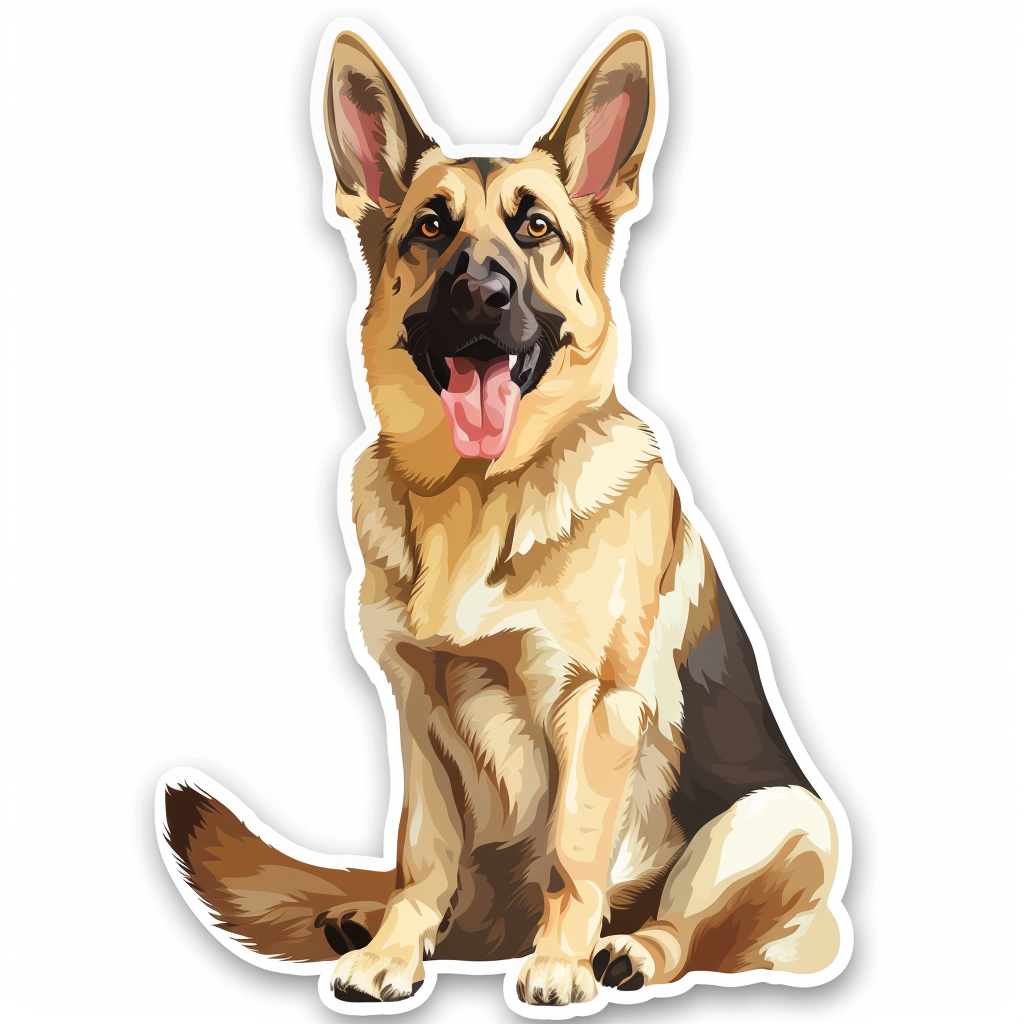 German Shepherd Dog Vinyl Decal Sticker for Car, Laptop, Tumbler and more # F06728