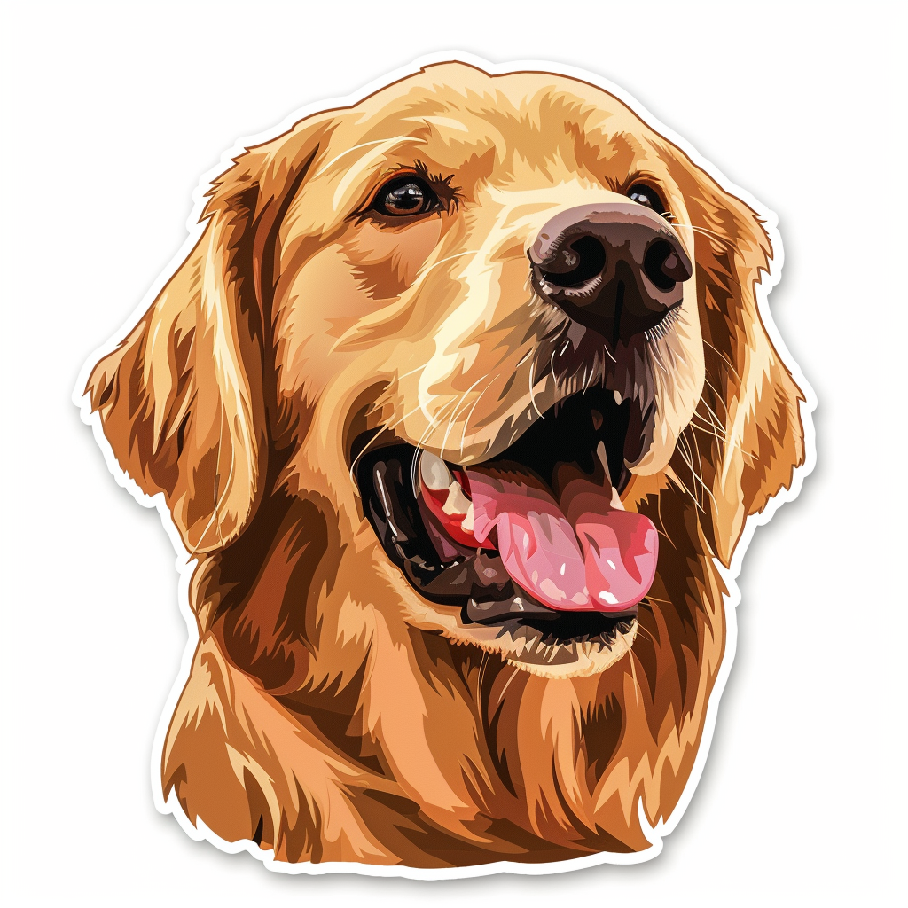 Golden Retriever Dog Vinyl Decal Sticker for Car, Laptop, Tumbler and more # F06843