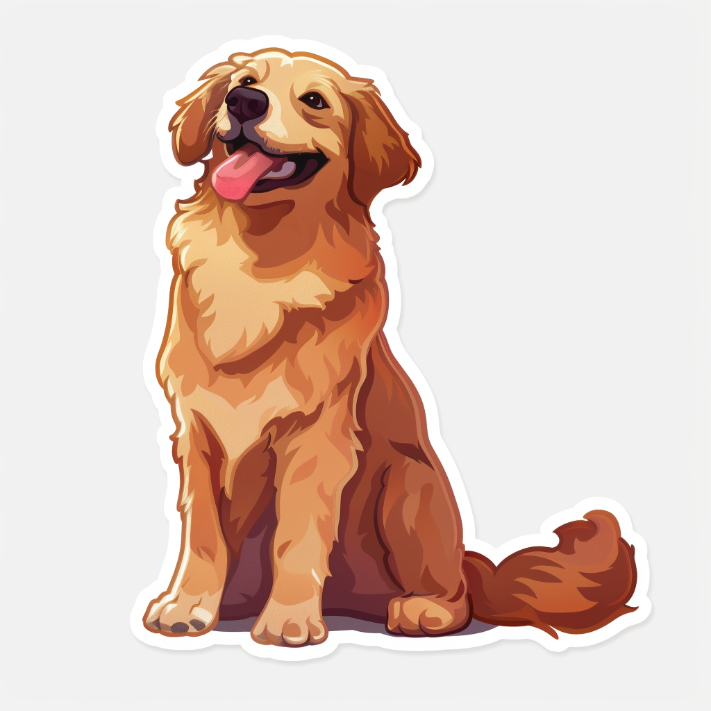 Golden Retriever Dog Vinyl Decal Sticker for Car, Laptop, Tumbler and more # F06864