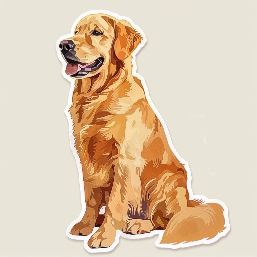 Golden Retriever Dog Vinyl Decal Sticker for Car, Laptop, Tumbler and more # F06725