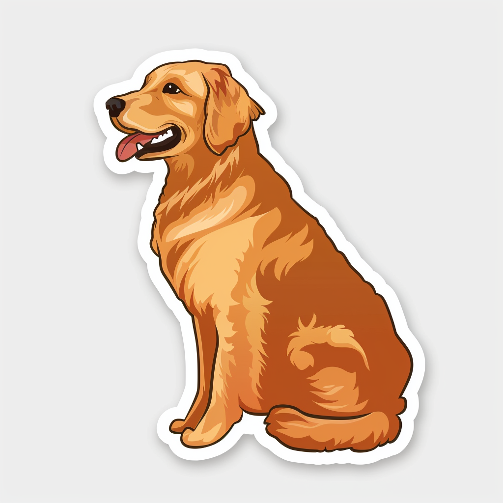 Golden Retriever Dog Vinyl Decal Sticker for Car, Laptop, Tumbler and more # F06724