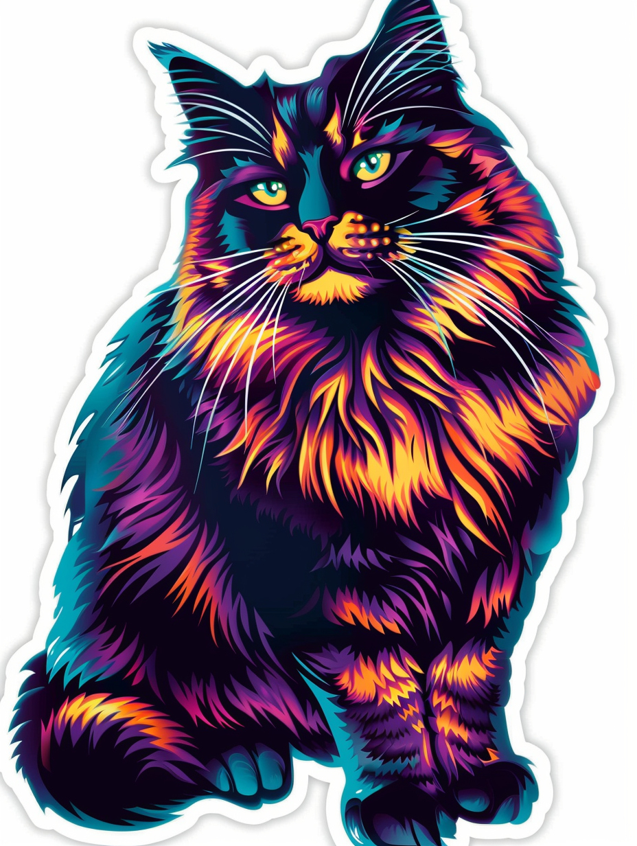 Maine Coon cat Vinyl Decal Sticker for Car, Laptop, Tumbler and more # F07057