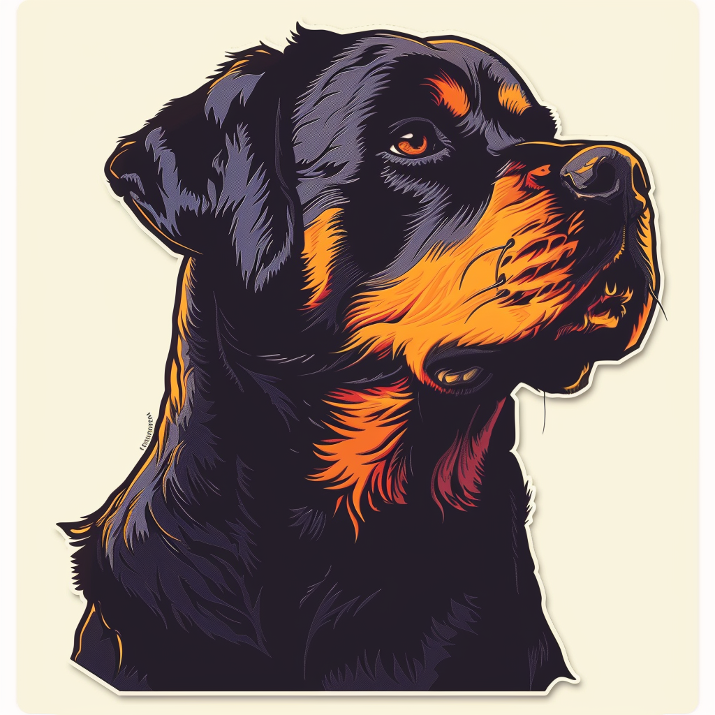 Rottweiler Dog Vinyl Decal Sticker for Car, Laptop, Tumbler and more # F06842