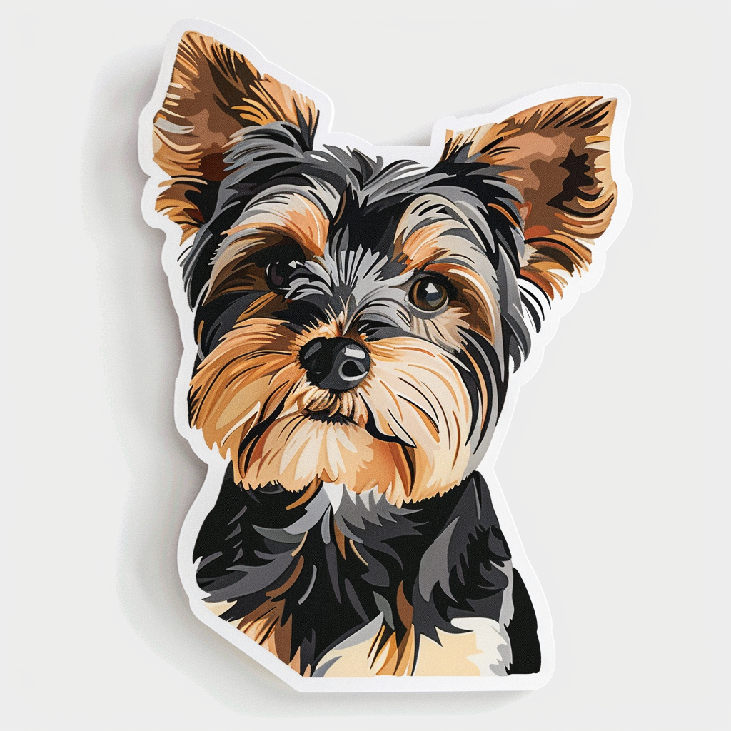 Yorkshire Terrier Dog Vinyl Decal Sticker for Car, Laptop, Tumbler and more # F06714