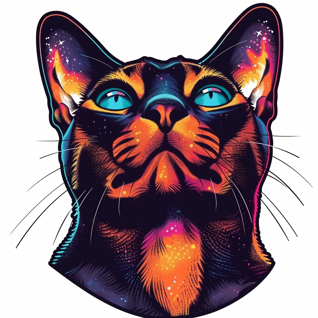 Abyssinian cat Vinyl Decal Sticker for Car, Laptop, Tumbler and more # F07050